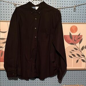 Old Navy Men's Black Casual Button Down Shirt